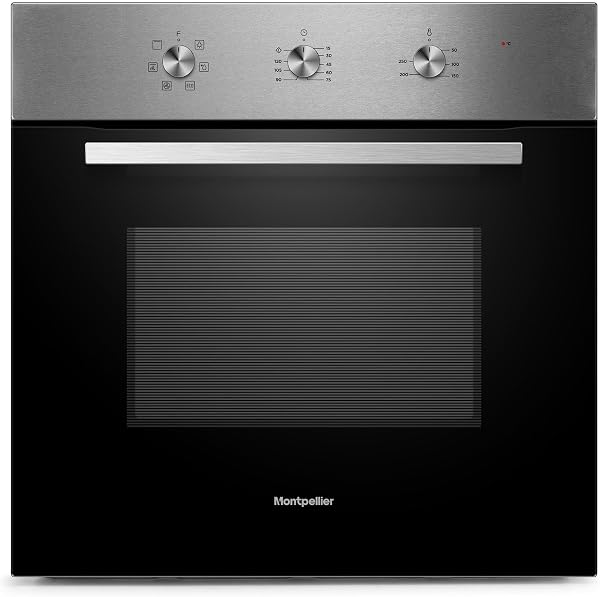 Montpellier MCERPACK Integrated Single Electric Oven & Ceramic Hob Pack – Built-In Fan Oven with 4-Zone Ceramic Hob, Stylish Black Glass Finish, Energy Efficient, Easy Clean Interior - 3