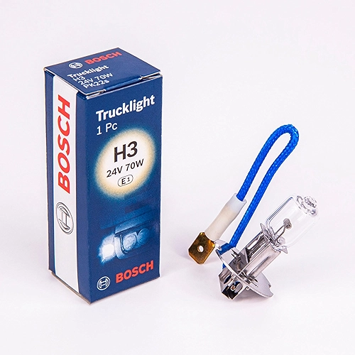 Bosch Lâmpada de Farol H3 Bosch Truck Light para Caminhões e Ônibus - 24V 70W, Halógena