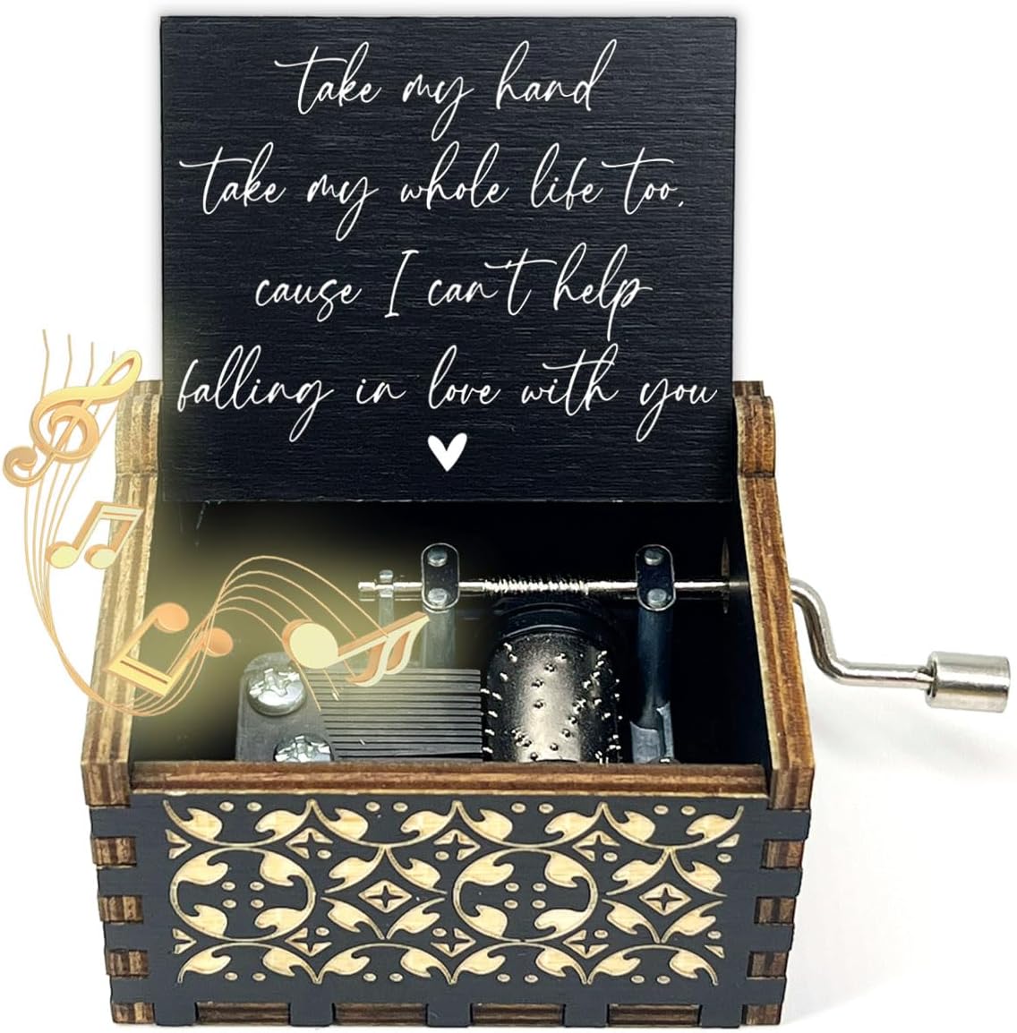 ukebobo Can't Help Falling in Love Wood Music Box, Hand