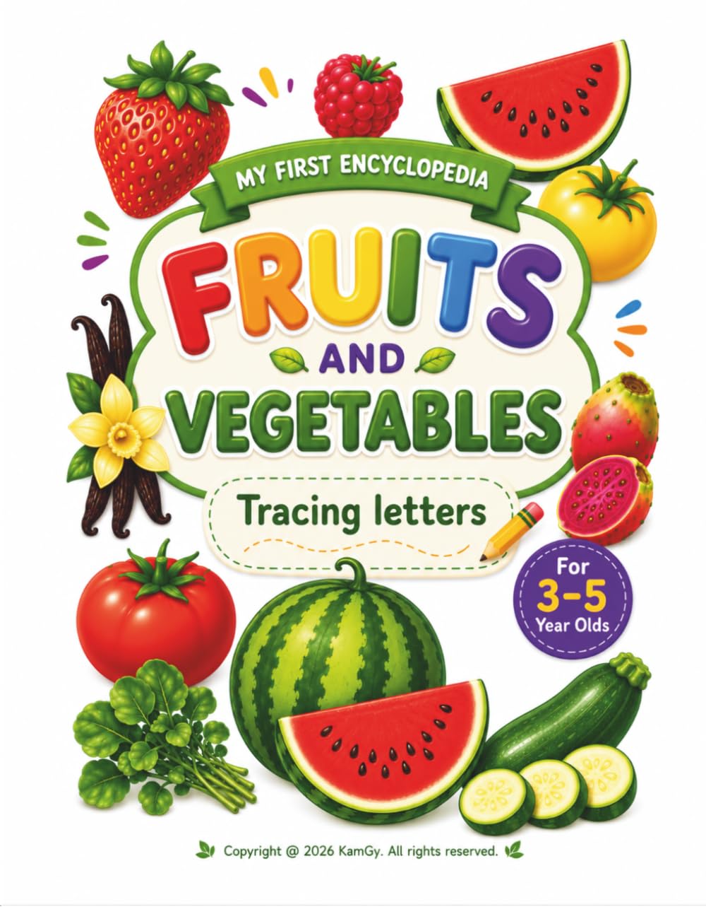FRUITS AND VEGETABLES Tracing Letters