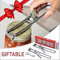 Vista 4 de Oleex Jar Opener for Weak Hands (x2) with Keychain Bottle Cap Opener. Easy Seniors Arthritis, Kids Openers. Gripper Tight Lid Opener, Kitchen Gadgets