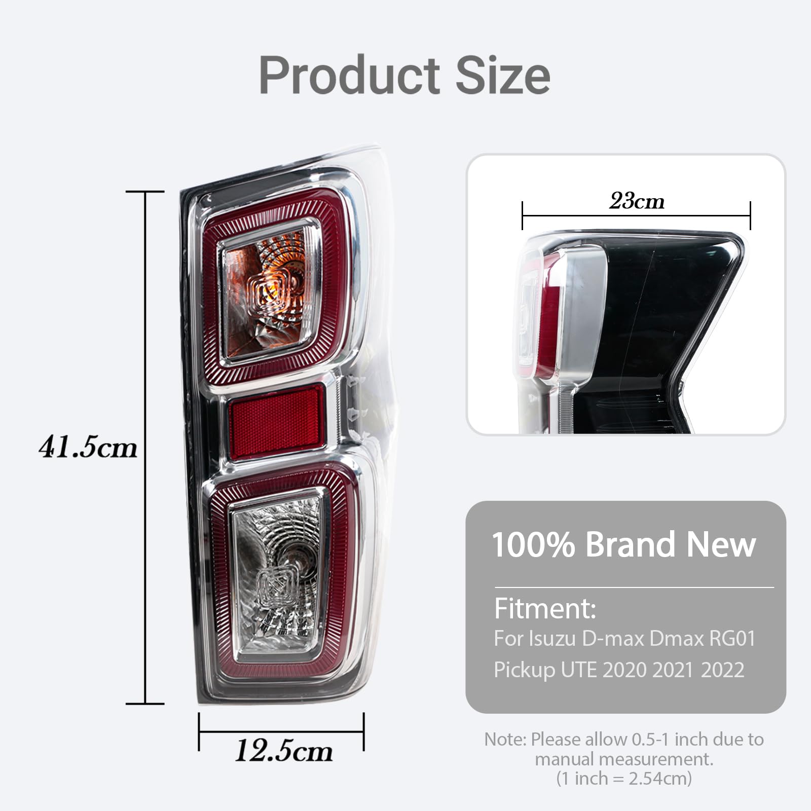 Amazon.com: JESYMBX Tail Light For Isuzu D-max Dmax RG01 Pickup