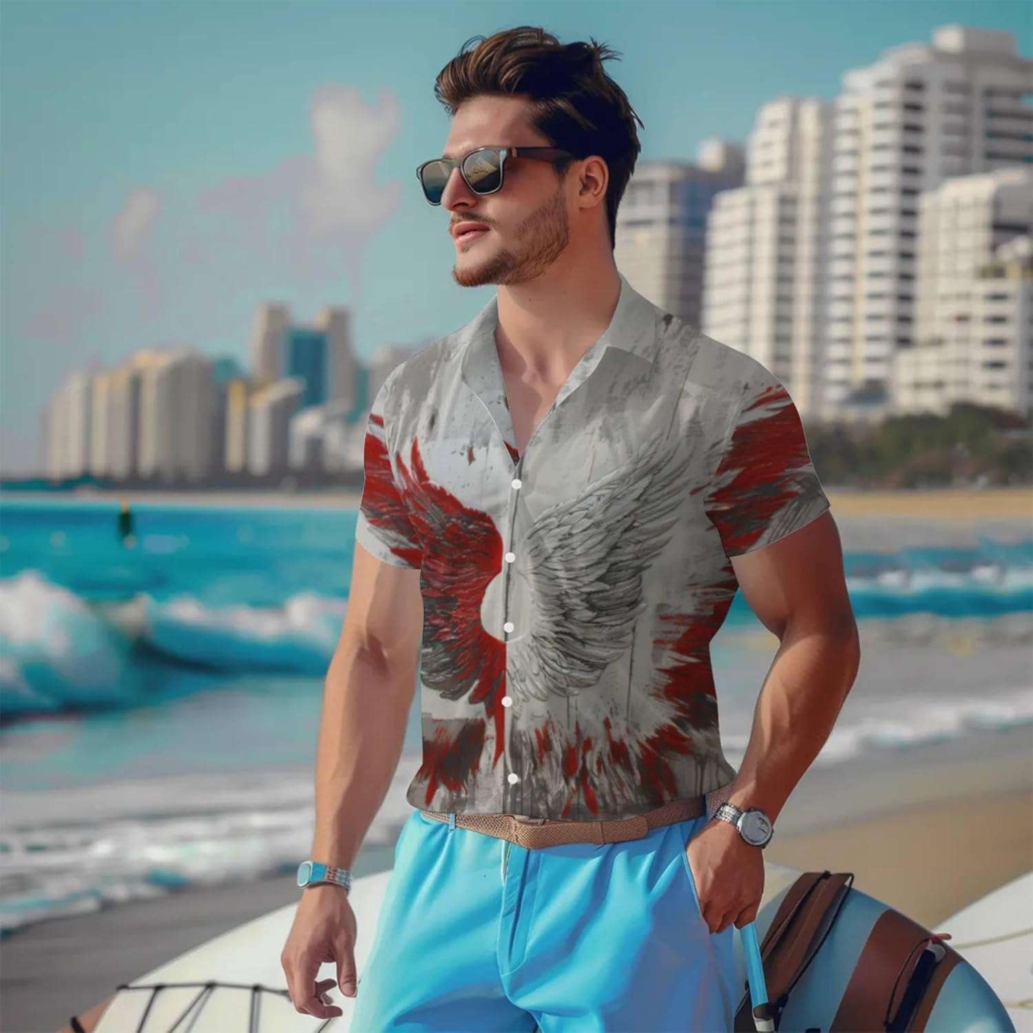 3D Pattern Print Shirt Unique Graphics Long Sleeve Casual Button Down Shirt Ideal Parties Family Gatherings Comfortable - Image 7