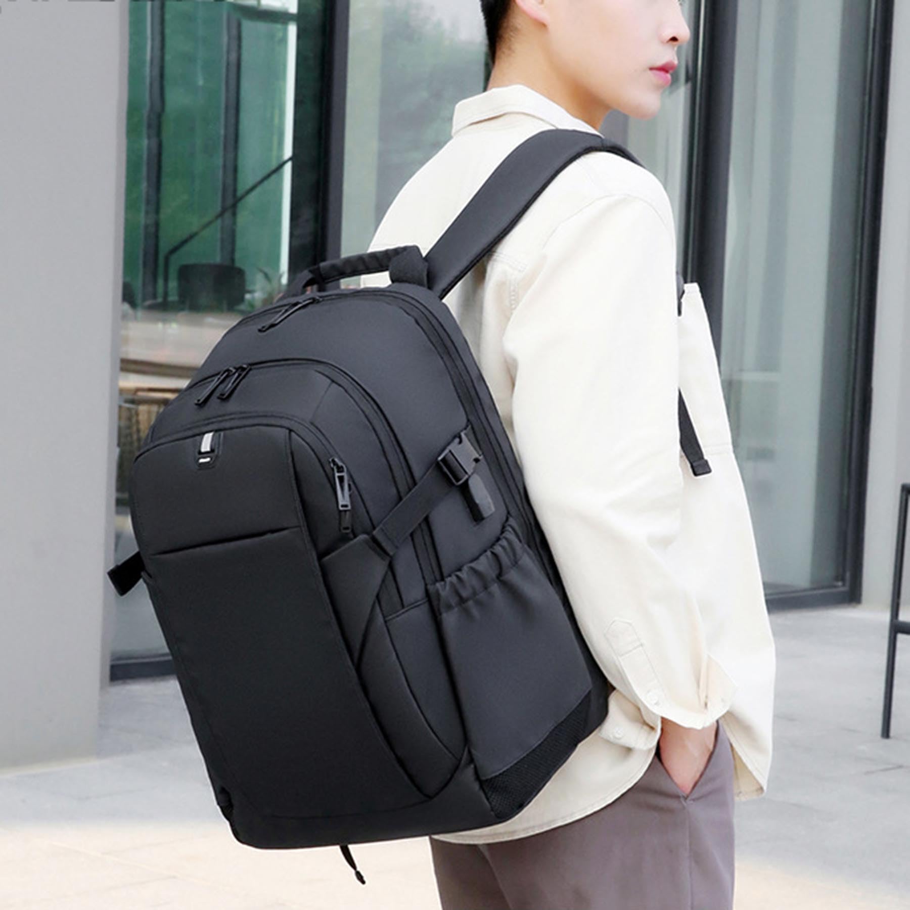 Grande Zaino da Viaggio per Laptop (Donna e Uomo), Zaino Casual e Business con Fascia per Trolley e Porta di Ricarica USB, Zaino Leggero e Impermeabile per Pendolari Quotidiano