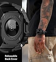 Vista 6 de ULTIMAL Funda resistente con correa para Apple Watch Series 11/10 de 46mm, compatible con Apple Watch, protector con parachoques a prueba de golpes