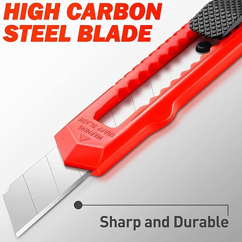 Miniatura 6 de DIYSELF Paquete de 14 cortadores de caja retráctiles, cuchillos de corte de caja con cuchillas de 0.709in de ancho, cuchillo de utilidad afilado