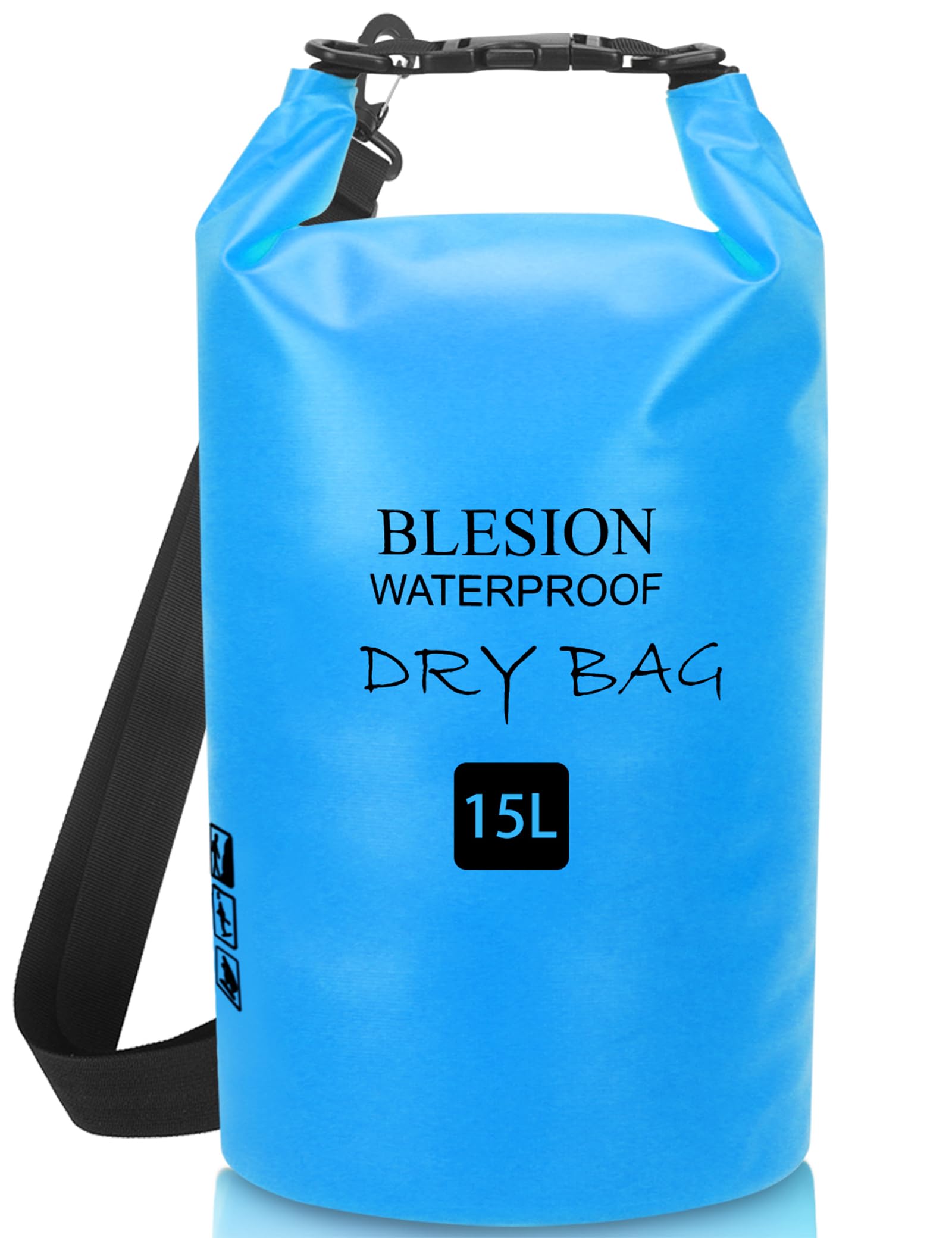 BLESION Dry Bag 5L/10L/15L/20L/30L wasserdichte Tasche Verstellbarer Schultergurt, Wasserdichter Rucksack für Kajakfahren, Angeln, Schwimmen, Wandern Reisen