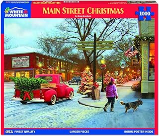 White Mountain Puzzles Main Street Christmas - 1000 Piece Jigsaw Puzzle