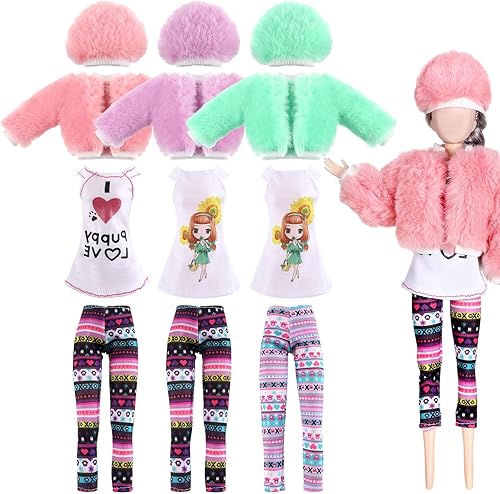 Geyoga Juego de 3 12 piezas de ropa de muñeca y accesorios para muñeca de 12 pulgadas, traje de muñeca de verano, pantalones de muñeca, zapatos, disponible en Yaxa Guatemala