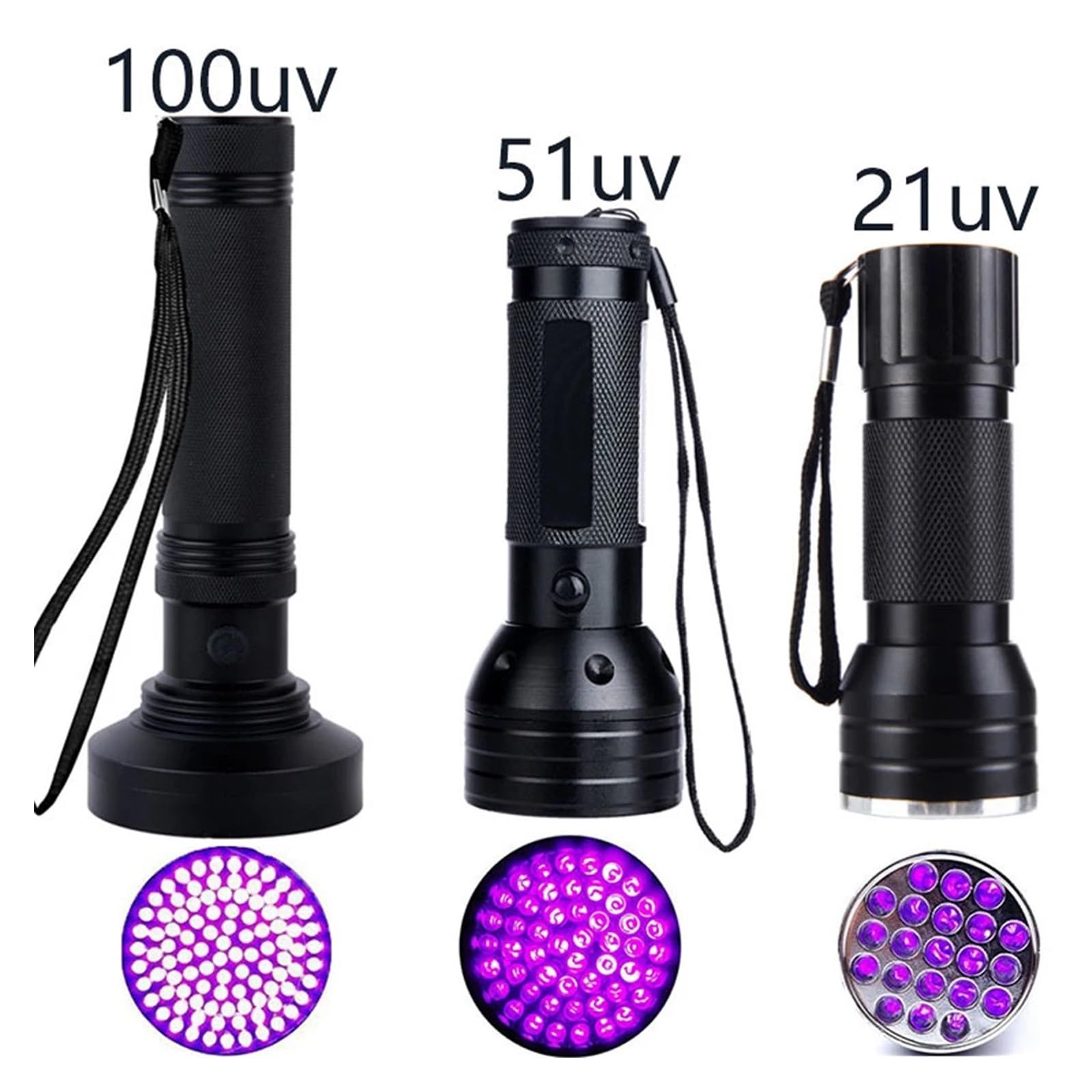 ULTRAFIRE Torcia UV ricaricabile da 365 nm, luce UV zoomabile con batteria, per polimerizzazione della resina, macchie di urina di animali domestici, caccia allo scorpione, rilevamento della