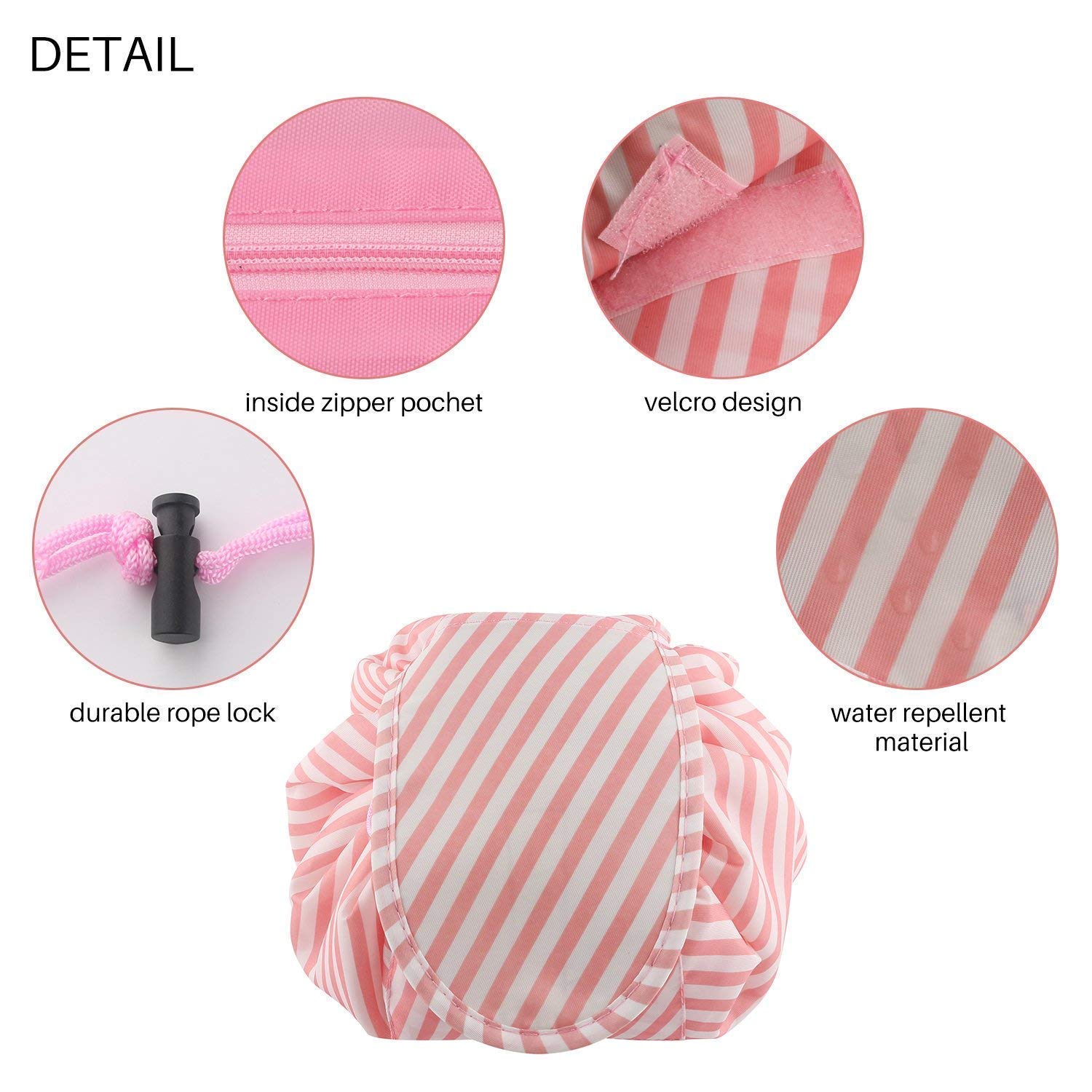 Cluemart? Waterproof Cosmetic Bags Makeup Bag Travel Barrel Cases Kit Organizer Bathroom Storage Carry Case Toiletry Bags Multifunctional Bucket Toiletry Bag Polyester 3