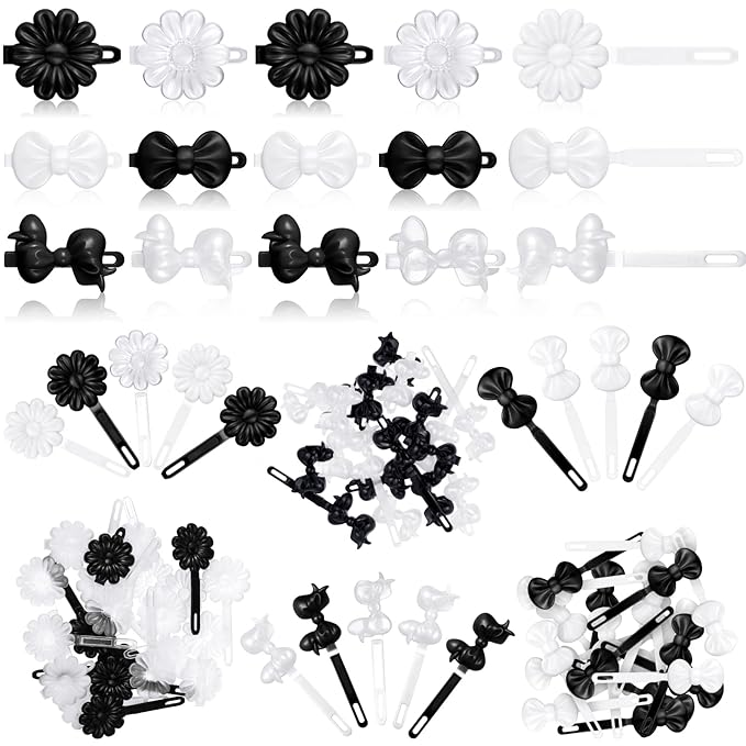 108 Pieces Self Hinge Hair Barrettes for Girls Plastic Hair Barrettes Baby Girl