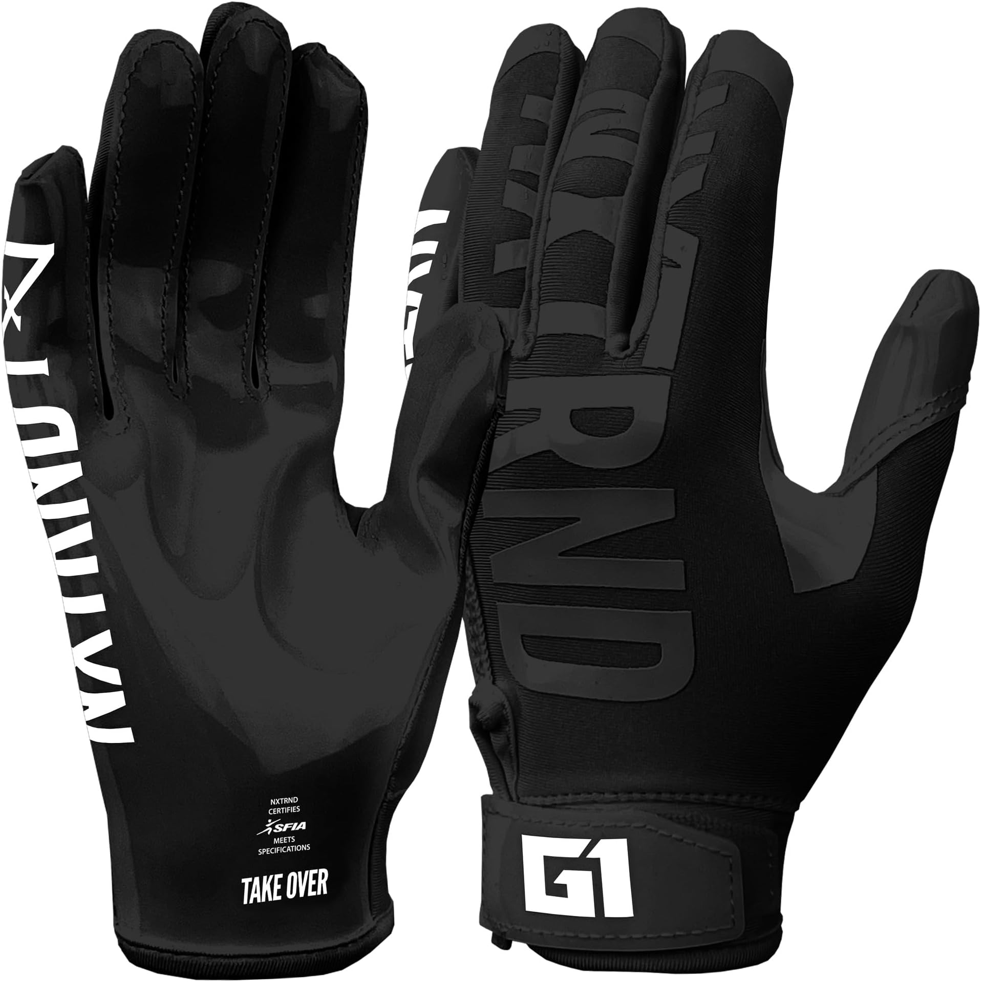 Nxtrnd G1 Youth Football Gloves, Kids Sticky Receiver Gloves