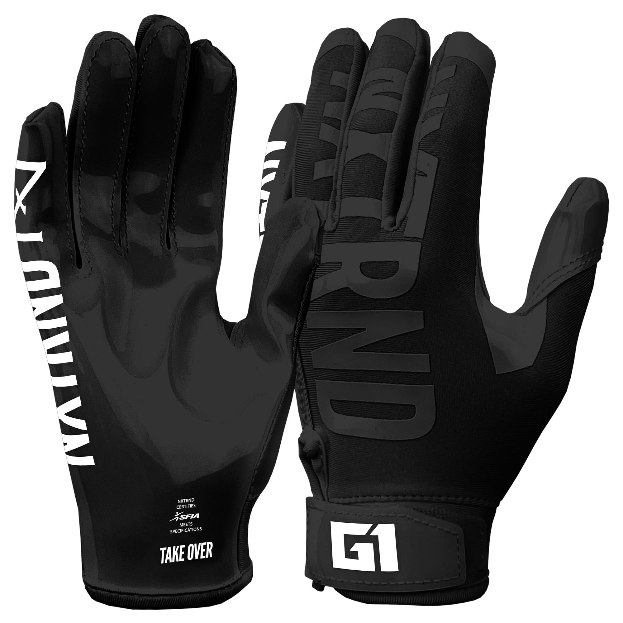 Nxtrnd G1 Youth Football Gloves, Kids Sticky Receiver Gloves