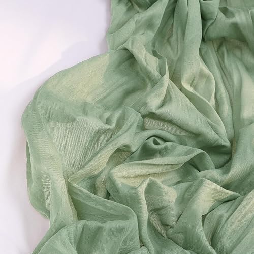 Miniatura 4 de Paquete de 6 caminos de mesa de estopilla y gasa, estilo bohemio, de otoño, para decoración de Acción de Gracias, boda, despedida de soltera, fiesta