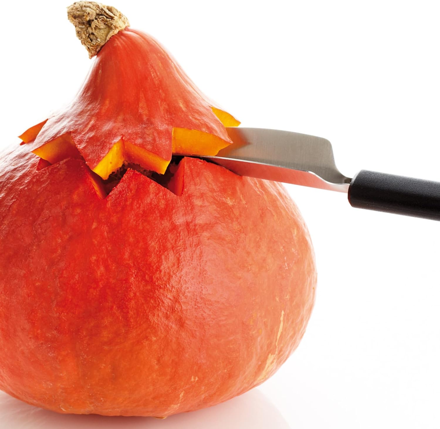 triangle Three-Piece Pumpkin Carving Set - Includes Stainless Steel Carving Saw, Angle Cutter & Scooper - GreenGrip Handle - Dishwasher Safe - Made in Germany