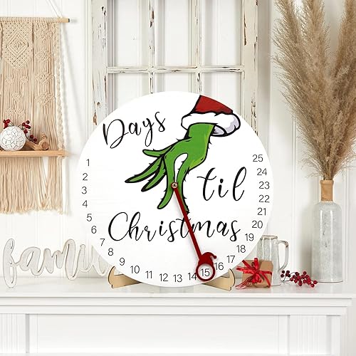 Miniatura 2 de DAZONGE Letrero de bienvenida para decoraciones navideñas, calendario de Adviento de cuenta regresiva de Navidad 2023 para todas las edades, corona