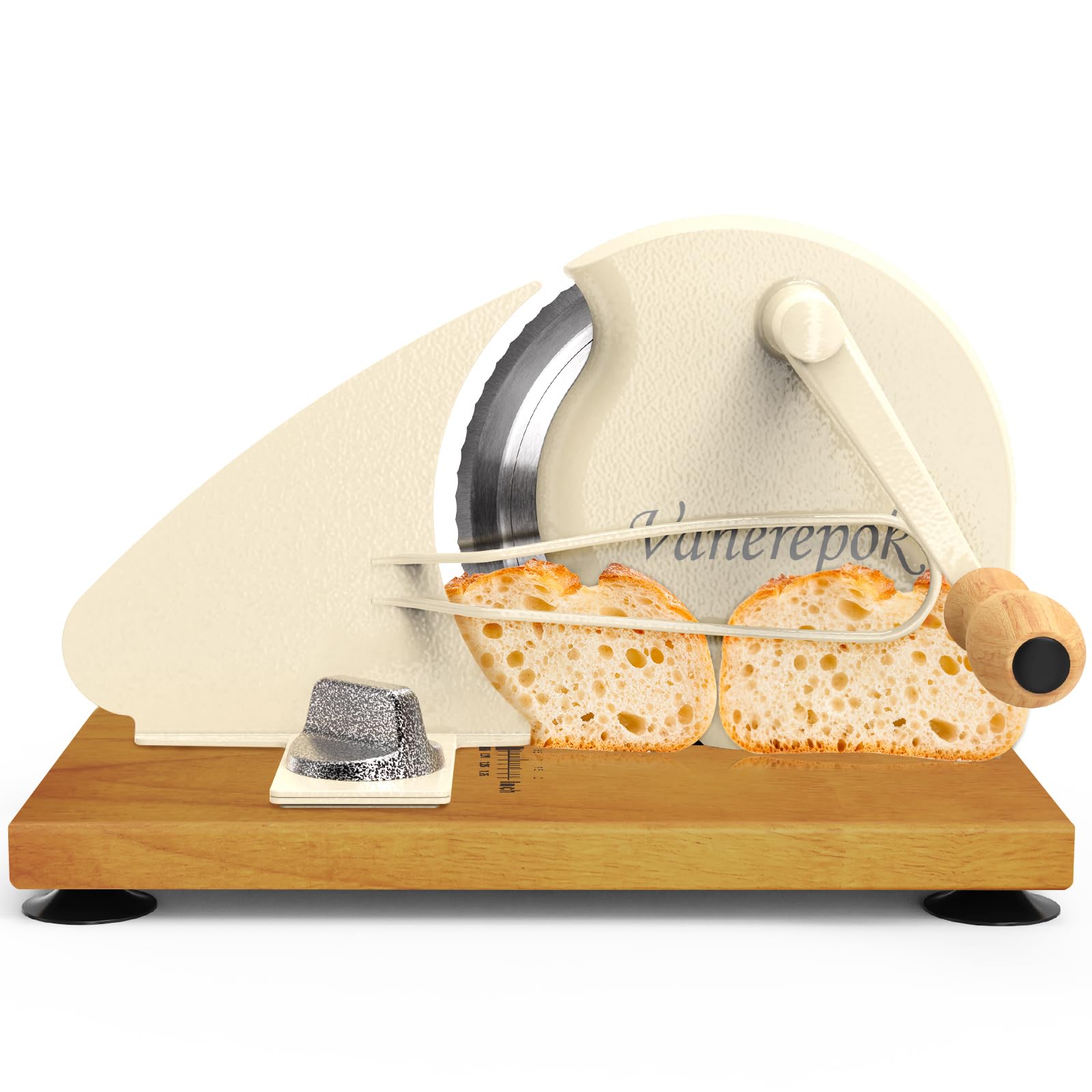 vanerepok Manual Bread Slicer for Homemade Sourdough Adjustable Thickness