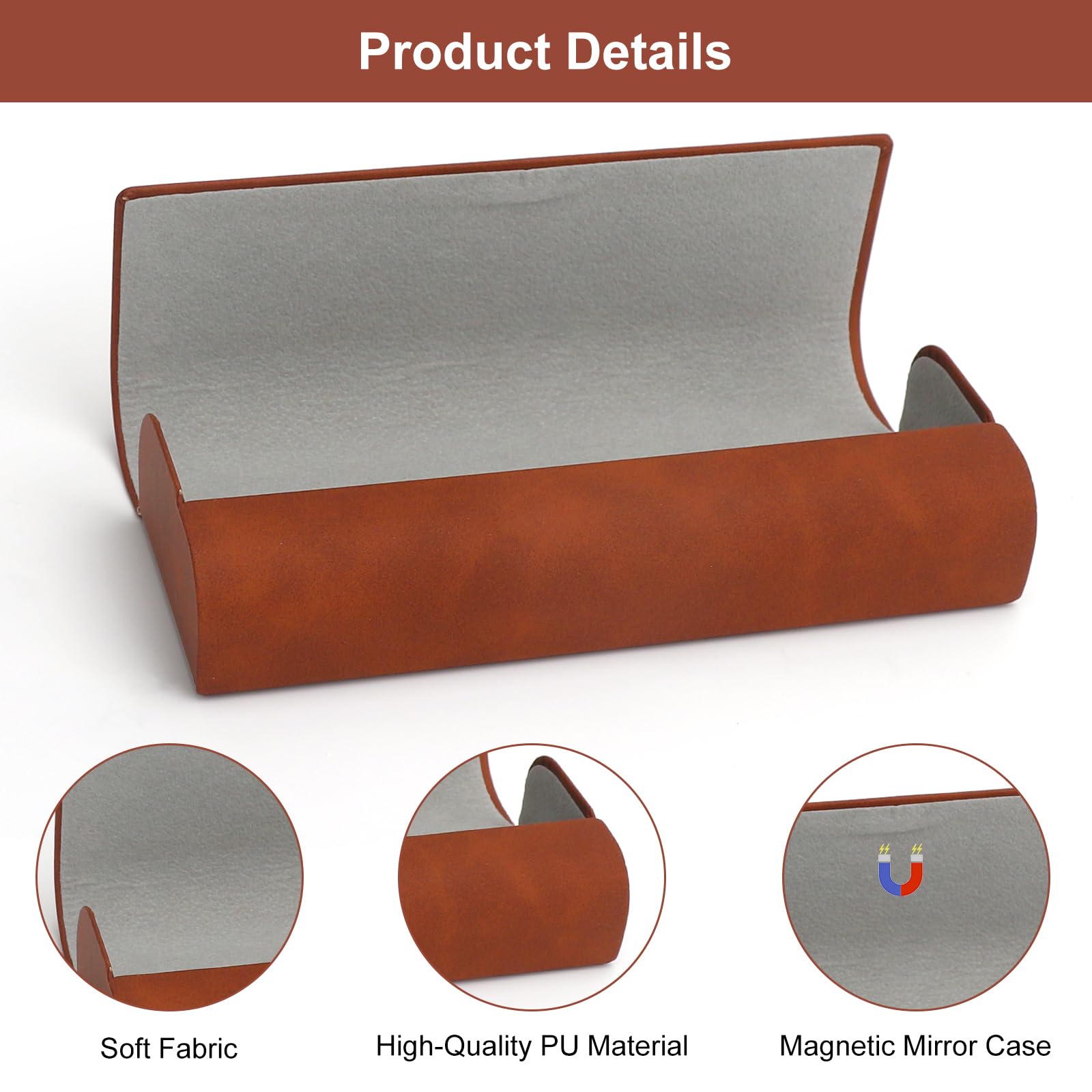 2 sztuki etui na okulary Hardcase skóra metal