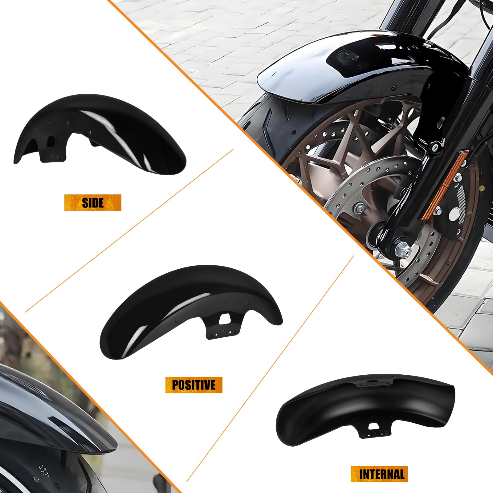 Amazon | HCmotorku 19インチ ラップフロントフェンダー ハーレー