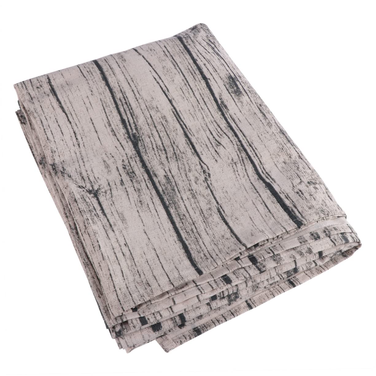 Nappe en grain de bois PRETYZOOM 140x220 cm en coton et lin multicolore pour table de salon