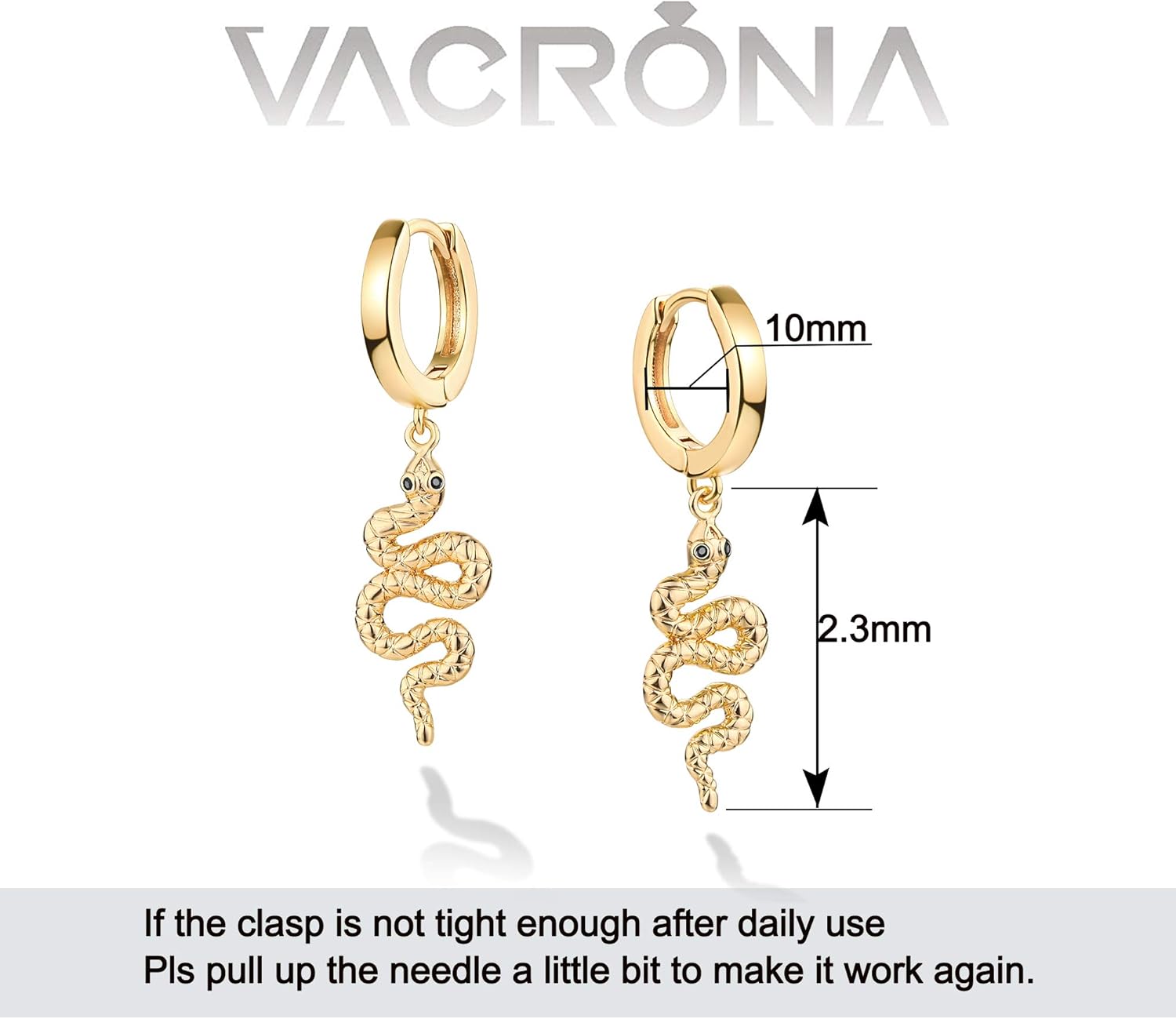 VACRONA Gold Heart Hoop Earrings Huggie Earrings for Women 14k Gold Plated Small Hoops Earrings - Image 6