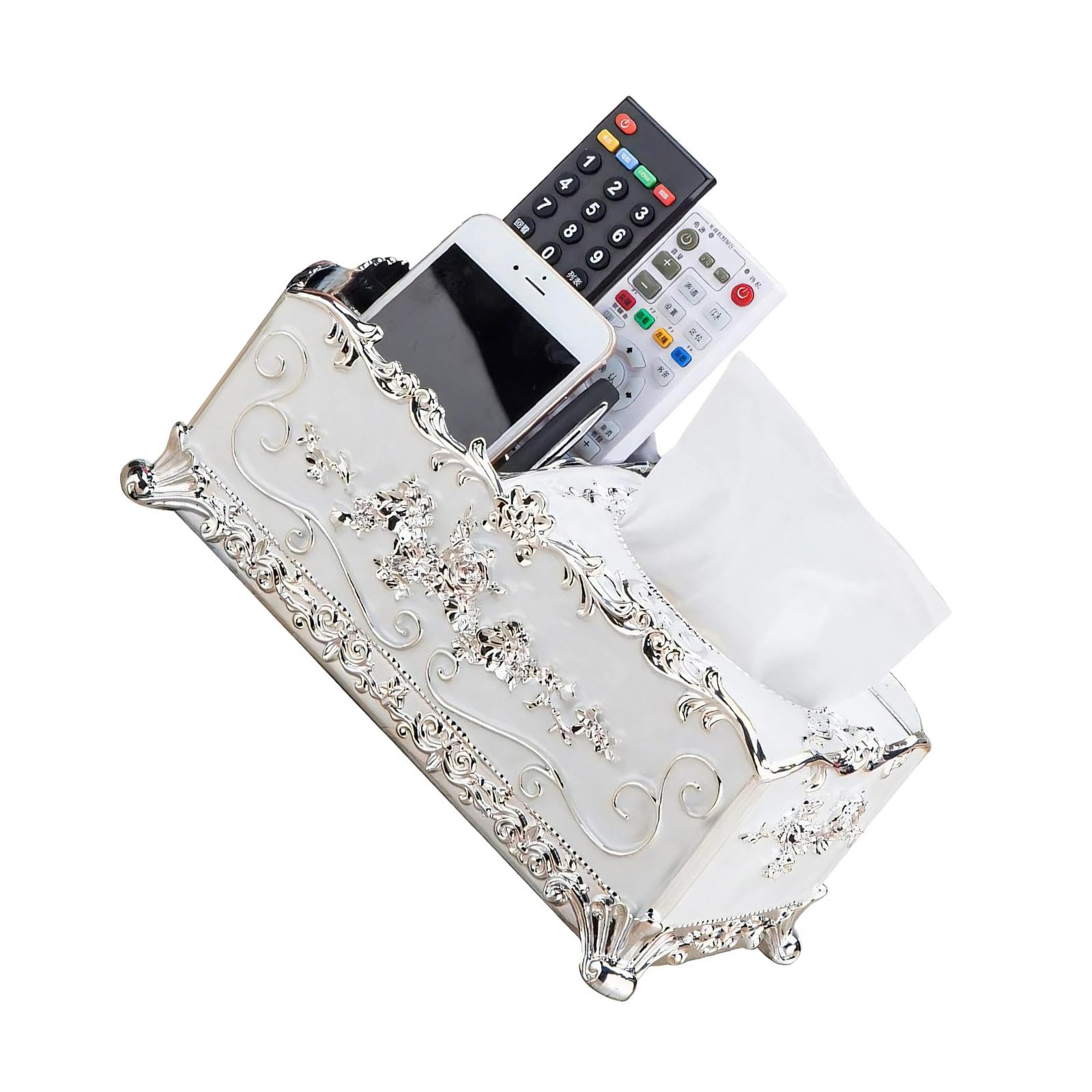 Amazon｜ティッシュケース 小物入れ リモコン ラック ゴージャス