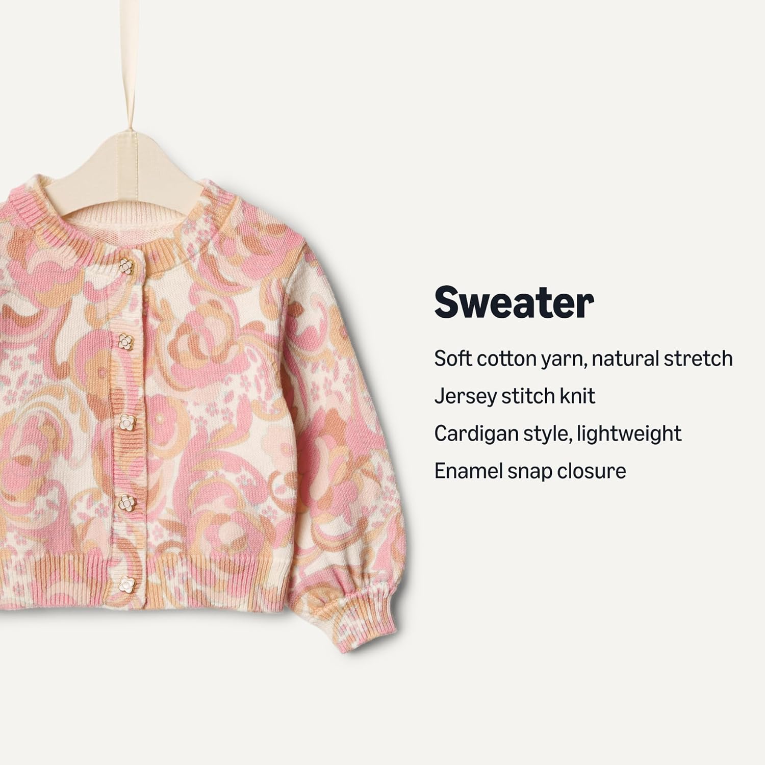 Amazon Essentials x Sofia Grainge Toddler and Baby Girls' Lightweight Cardigan Sweater - Image 3