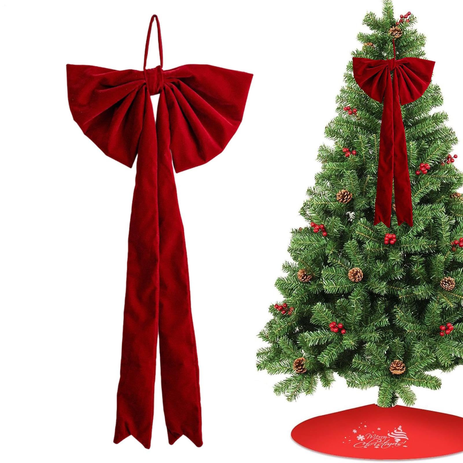 Lazos para árbol de Navidad grandes que no se deforman para adornar exteriores y puertas