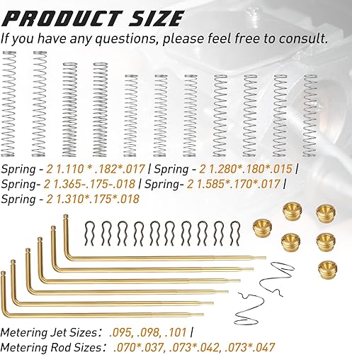 Miniatura 2 de Kit de ajuste de calibración de carburador de repuesto para Edelbrock CFM 1400 1404 1405 1406 1407 1408 1409 1411 WPA 1487 Carter AFB Chorros de