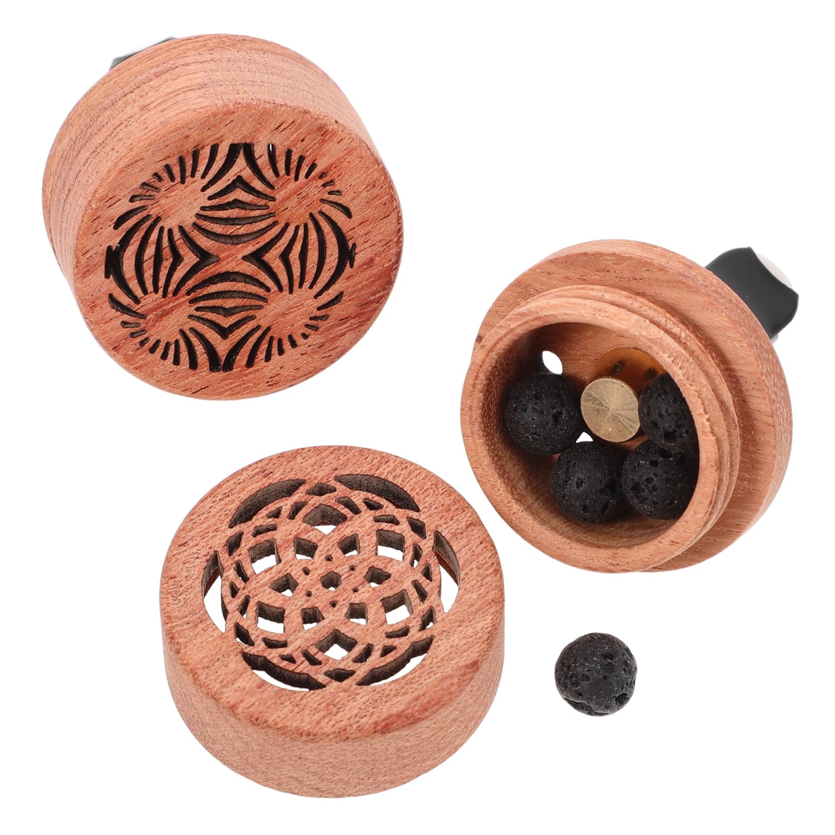 SOLUSTRE 3 Set Di Clip Per Bocchette Di Ventilazione Per Auto Diffusore Per Auto in Legno Clip Di Facile Installazione 2 Pezzi * 3