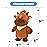 Hopearl Talking Highland Cow with Yellow Bib Repeats What You Say Walking Electric Interactive Animated Toy Speaking Plush Buddy Gifts for Toddlers, Brown, 9\'\'