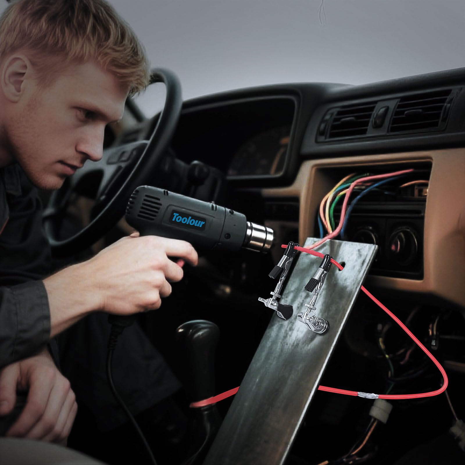TOOLOUR Tercera Mano de Soldadura Compacta de 4 Brazos con Base Magnética, Soporte PCB Ajustable 360°, Helping Hands Portátil para Electrónica, Reparación de Automóviles y Montaje de Modelos