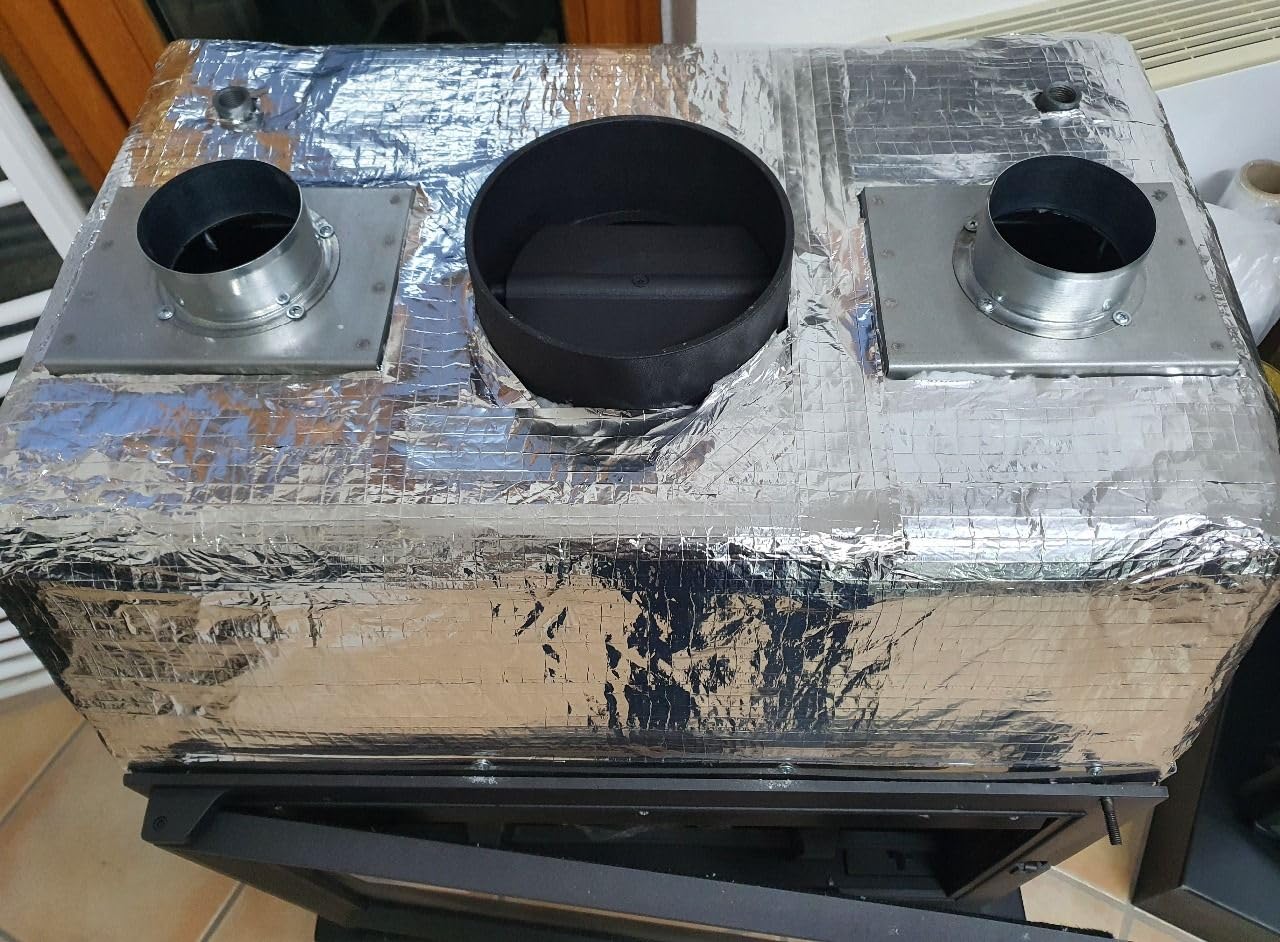 INSERTO A LEGNA FOCOLARE CAMINO OLIWIA 18 KW CON SISTEMA DI VENTILAZIONE