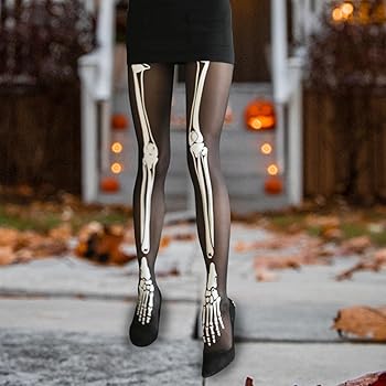 Collant Scheletro Donna Halloween - Nylon, Motivo Ossa, Per Feste E Costumi - Foto 5