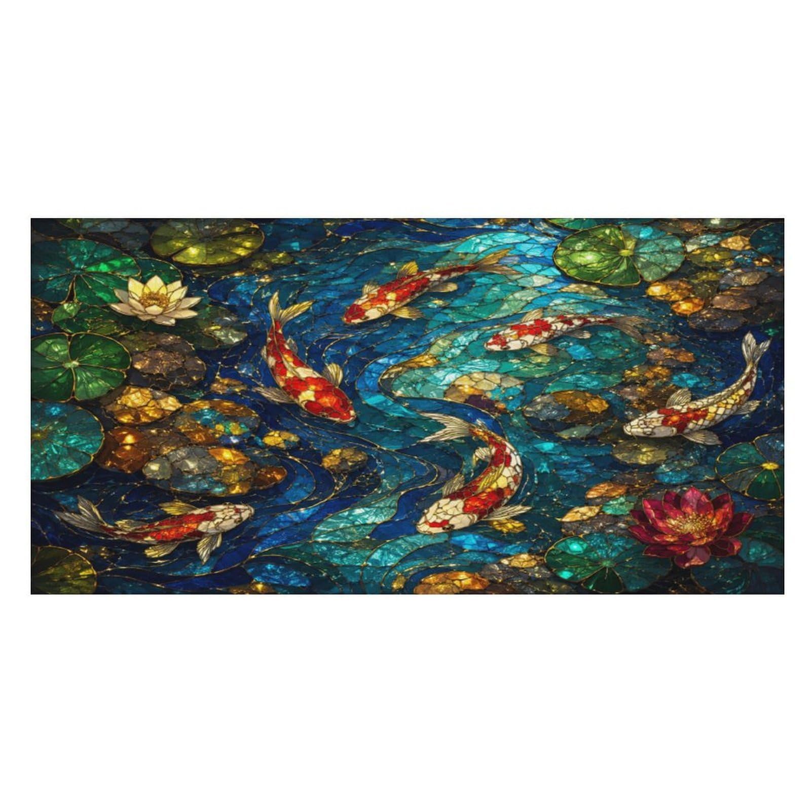 Anceky Koi Fish Pond Waterlily Oversized Beach Towel Quick Dry Sand Free Microfiber Travel Towel Lightweight Multi Purpose Beach Blanket Pool Gym Bath Towel 63x31 in