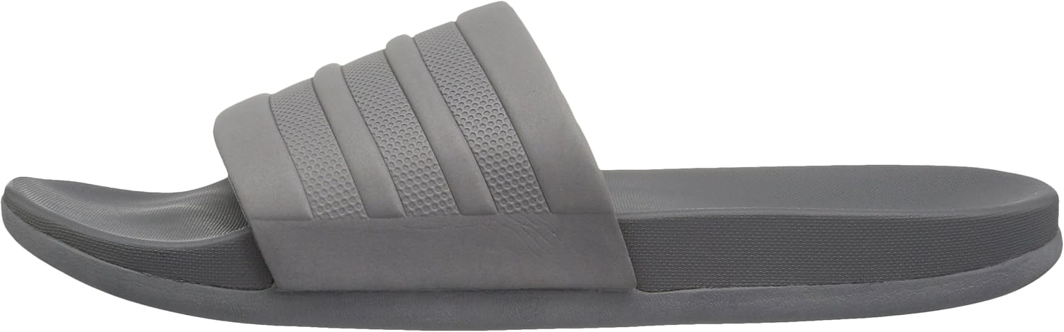 adidas Women's Adilette Comfort Slides Sandal, Grey/Grey/Grey, 7