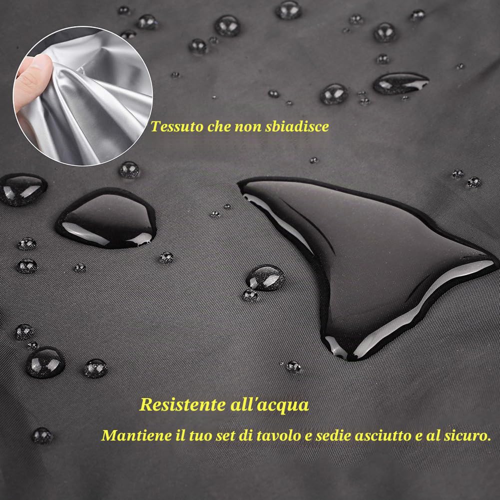 2 Pezzi Coperture per Lettini da Giardino con Striscia Riflettente | Tessuto Oxford 420D, Coperture per Lettini Prendisole e Sedia a Sdraio, Impermeabile Anti-UV Antistrappo Copri 200x75x70-40cm
