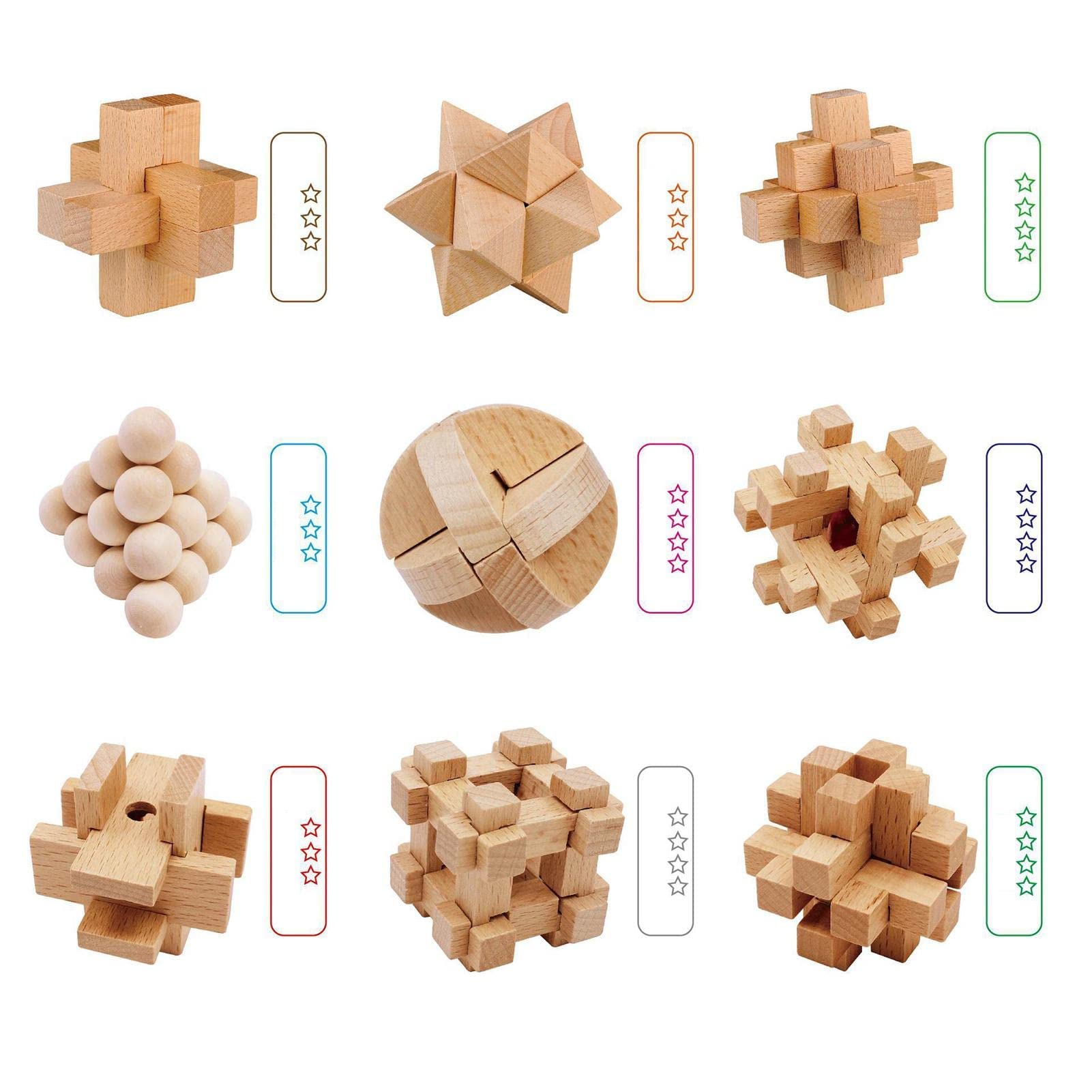 Cubo Rompecabezas Rompecabezas Tridimensionales De Madera