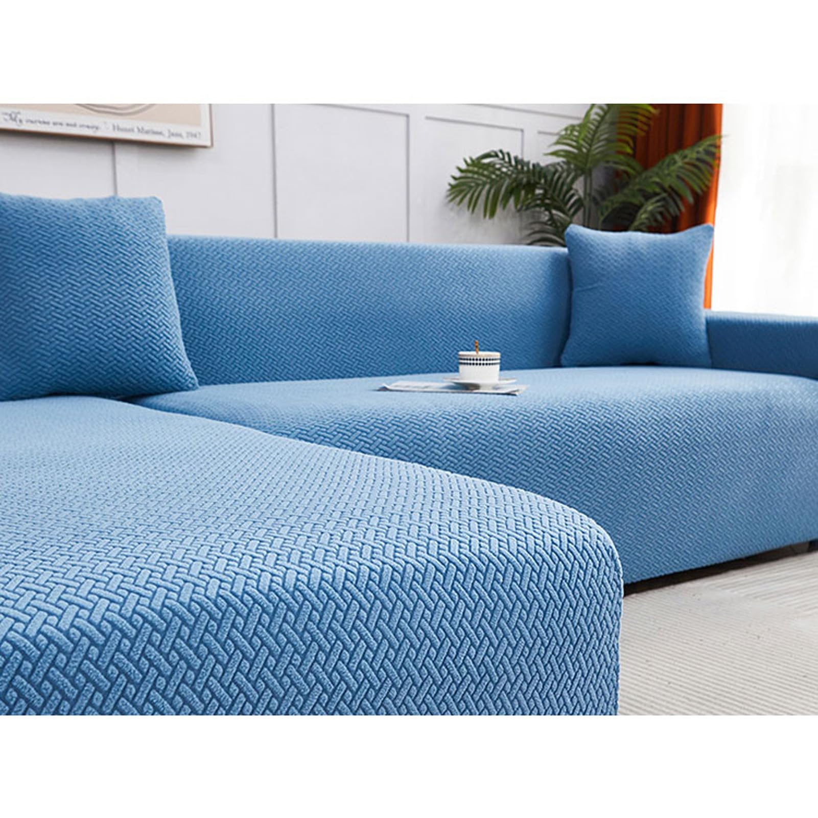 Housse Canape d'angle Impermeable Revêtement De Canapé 1/2/3/4 Places Velours Extensible Housse De Canapé, pour Le Salon