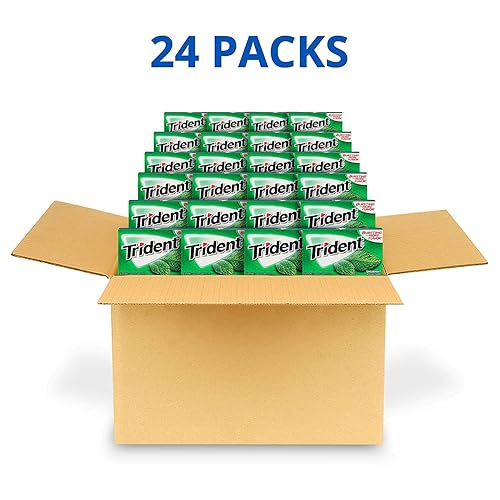 Miniatura 3 de Trident Spearmint - Goma de mascar sin azúcar, 24 paquetes de 14 piezas (336 piezas en total), juego de 2