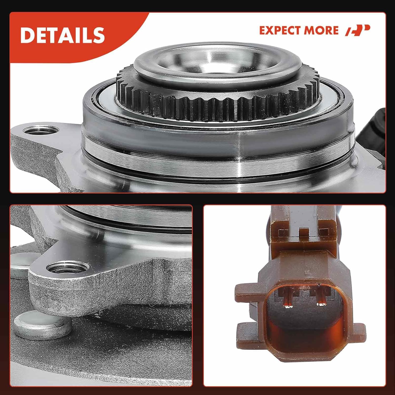 A-Premium Front Wheel Bearing and Hub Assembly with ABS & 6-Lug Compatible with Ford F-150 2015-2017, 4WD/4X4