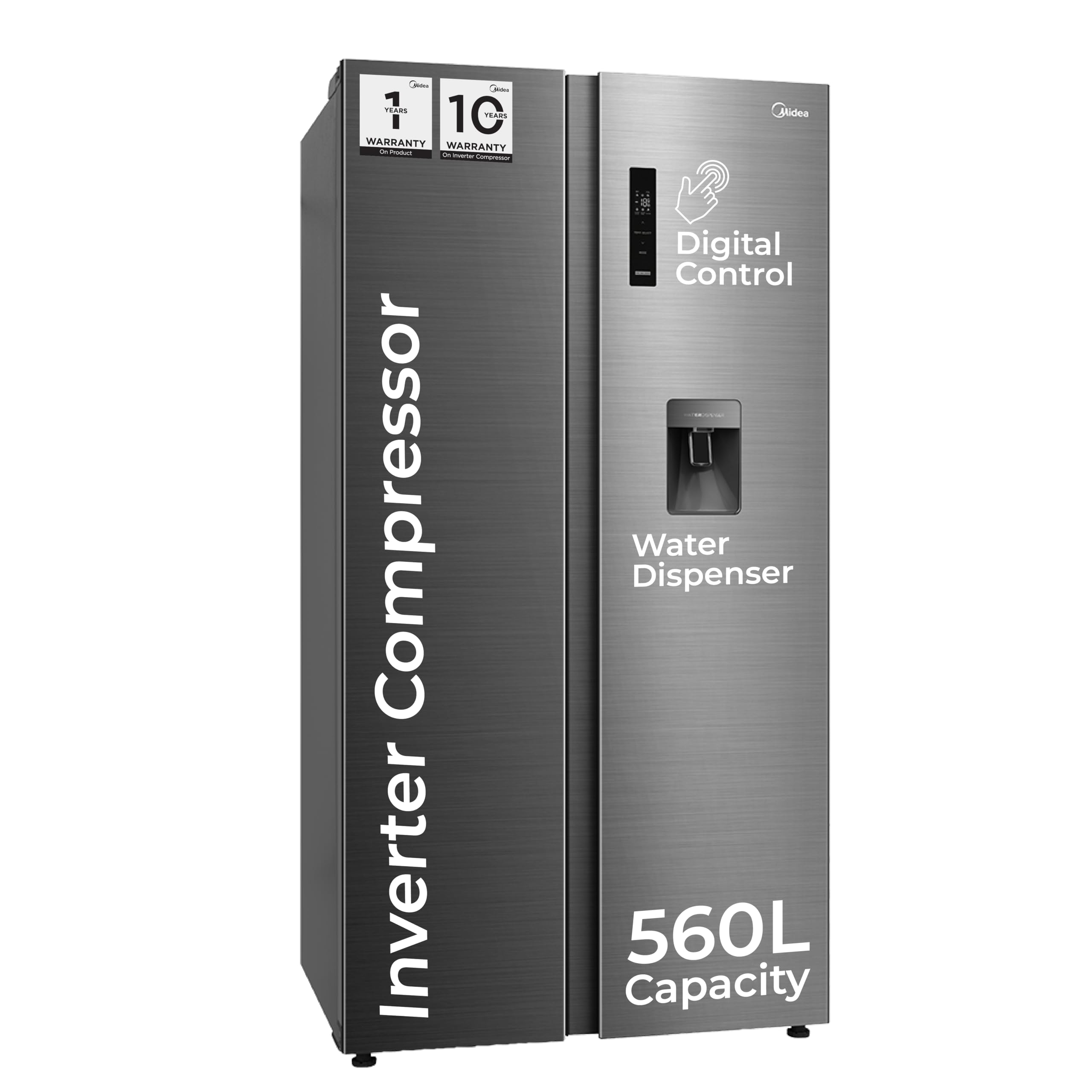 Midea 560 L Side By Side, Water Dispenser,Inverter, (MDRS704FGF46 Bru Steel)-image-38