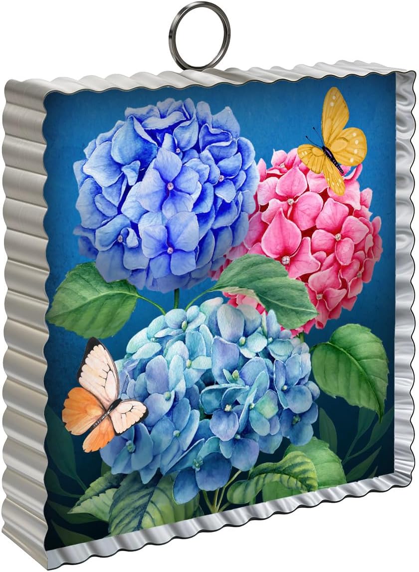 Briarwood Lane Colorful Hydrangeas Metal Mini Moment