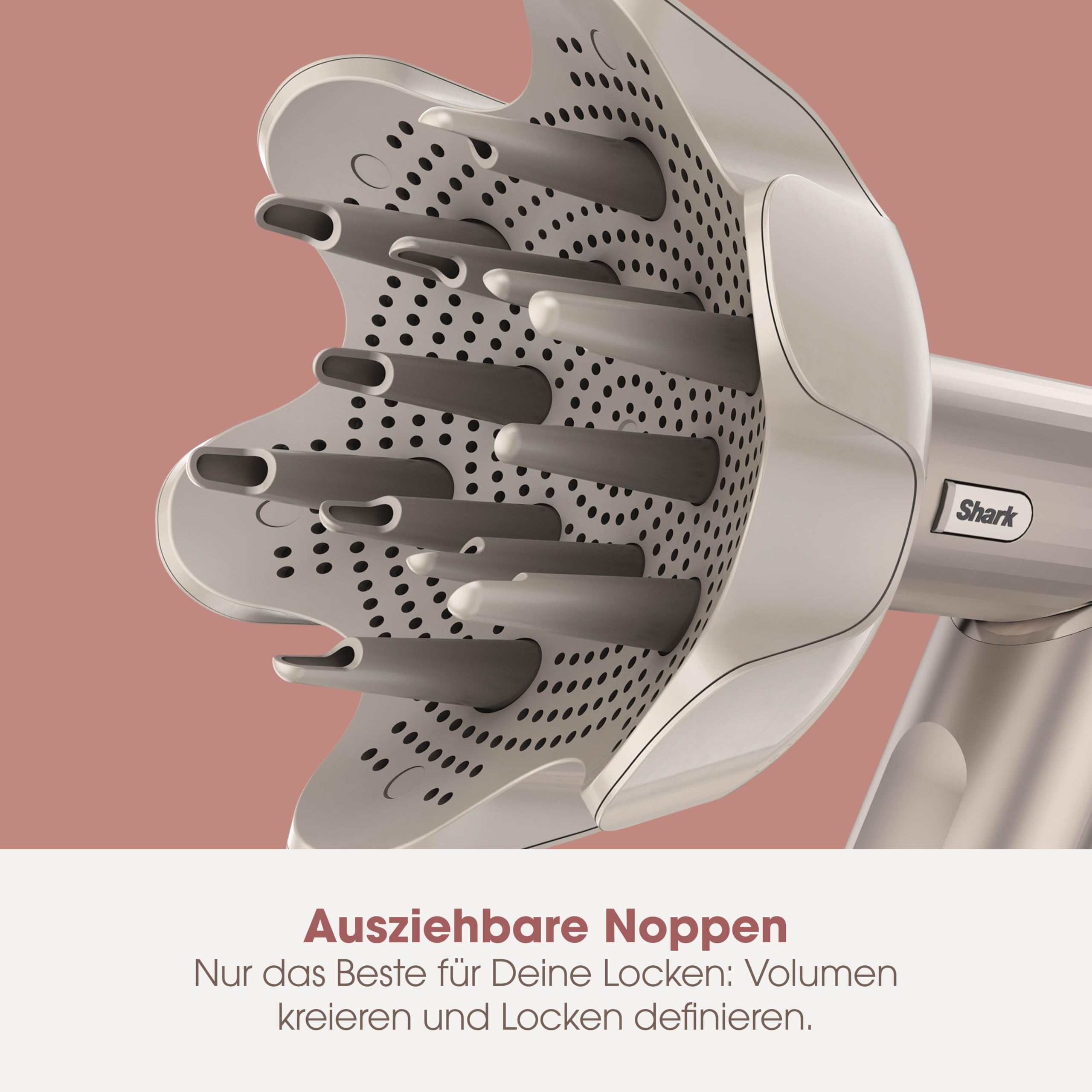 Shark FlexStyle 5-in-1 Luftstyler & Haartrockner 1400W Auto-Wrap-Lockenaufsatz Champagner HD446SLEU