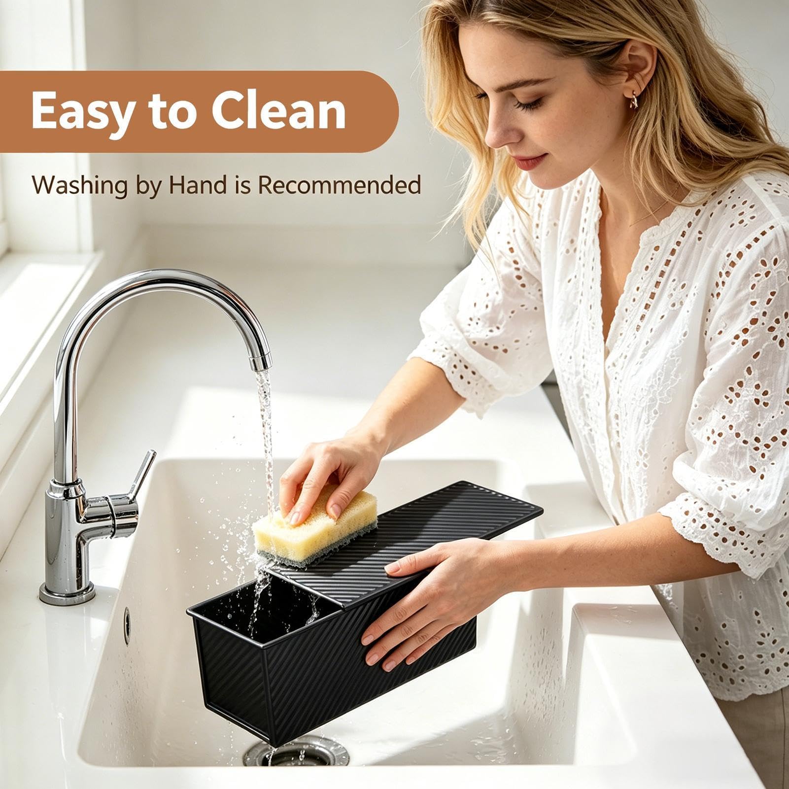 Molde para Hornear Pan Acero al Carbono Antiadherente de Fácil Desmoldeo | Molde para Pan de Sándwich con Tapa para Cocina Hogar Comedor Restaurante Panadería