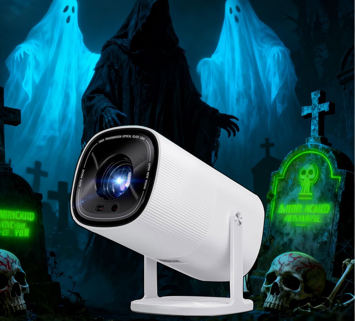 [Netflix-Licensed/Tof Tech Real Time Auto Focus & Auto Keystone] 1080P Projector with 5G WiFi & Two-Way Bluetooth, 270°Rotation Boldever True Smart Mini Projector, Proyector for Home Bedroom Outdoor - Amazon product rated Grade B
