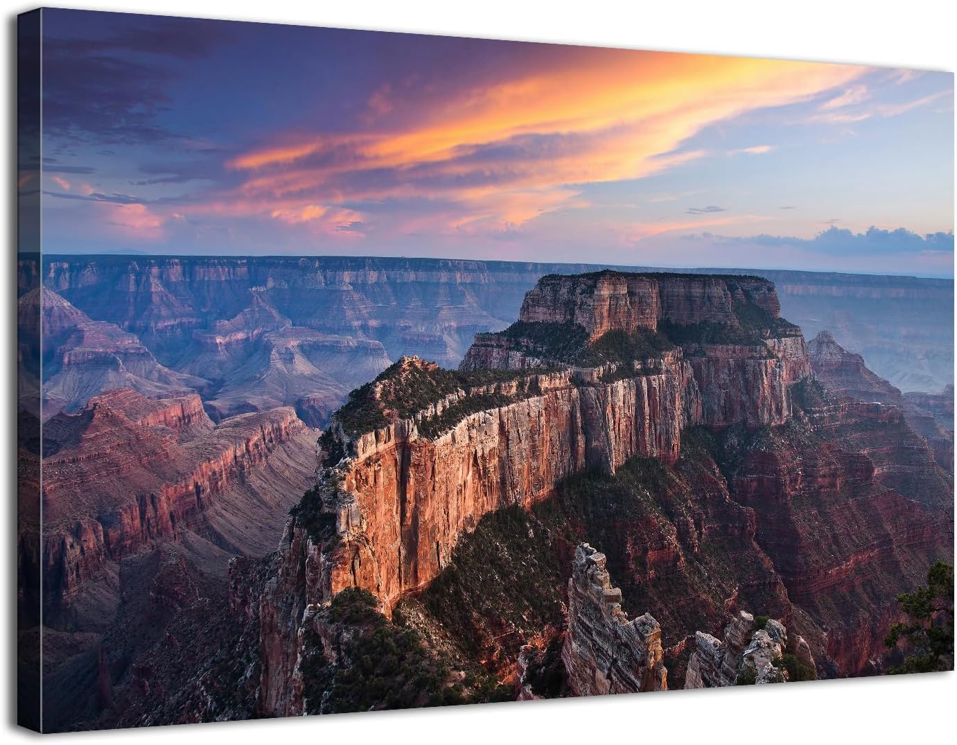 Grand Canyon Mountain Wall Art Arizona National Park Landscape Wall Decor Western Desert Decor Nature Sunset Grand Canyon Scenery Canvas Prints Artwork for Living Room Office Home Decoration 24x36"