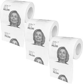 Democrat Nancy Pelosi for White Elephant & More - Political Gag Gifts for Republicans - Custom Printed Toilet Paper - Democrat Nancy Pelosi Toilet Paper (3)