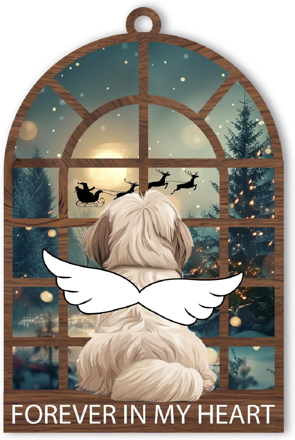 Shih Tzu Dog Christmas Ornament, for Shih Tzu Owner, Shih Tzu Lover, Dog Mom Dad, Shih Tzu Memorial Ornament Gift for Loss of Dog Tree Decor